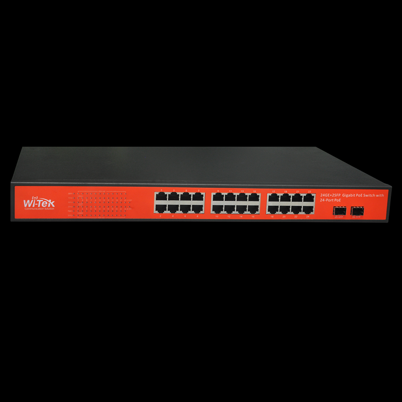 WI-PS326GF | 24 Port GbE 802.3af/at PoE Switch