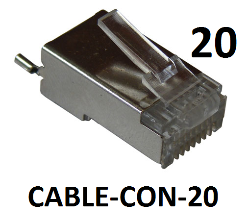 CABLE-CON-20 | Shielded RJ45 Connector - bag of 20