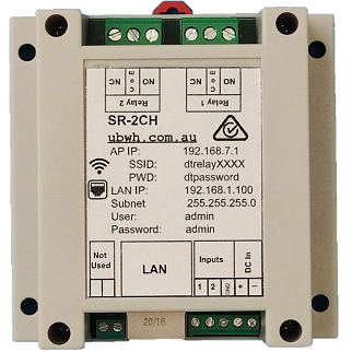 SR-2CH | Smart LAN & WiFi, 2 Channel Relay & Switch