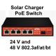 24-48V Solar UPS PoE Switch